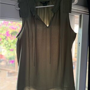 Simply Vera Vera Wang Olive Sleeveless Blouse